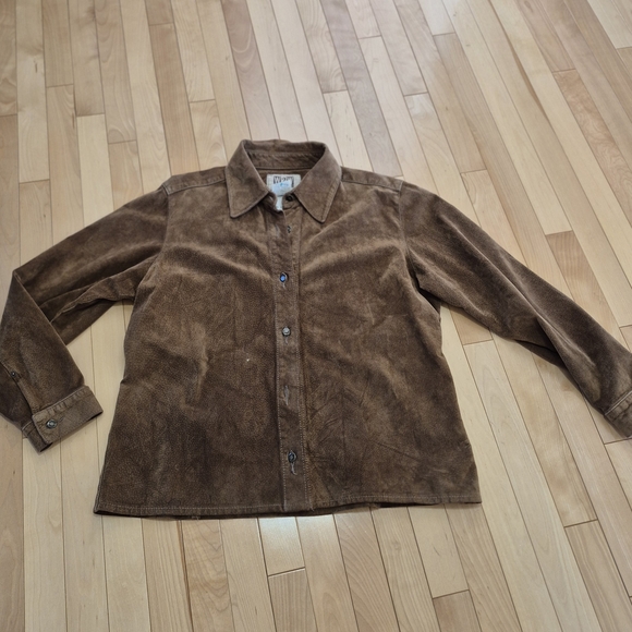 w2w Jackets & Blazers - Brown Suede Button-Front  Jacket W2W